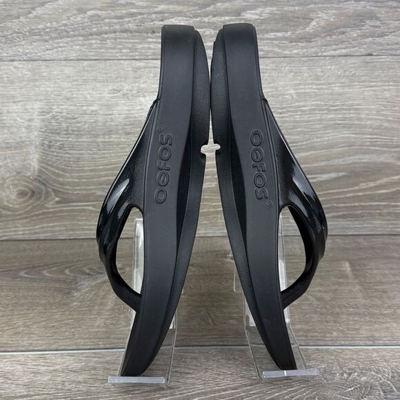 Oofos Oolala Triple Black Foam Women’s Size 10/EU 41 Recovery Flip Flop Sandals - Picture 9 of 11